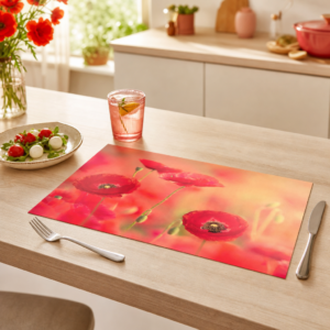 Blumen – Rote Mohnblumen - Tischset Papier – Bild 2