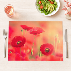 Blumen – Rote Mohnblumen - Tischset Papier – Bild 1