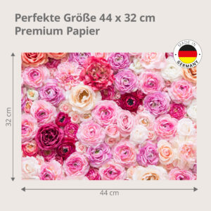 Blumen – Rosenmeer - Tischset Papier – Bild 3
