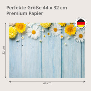Blumen – Gänseblümchen und Blumen - Tischset Papier – Bild 3