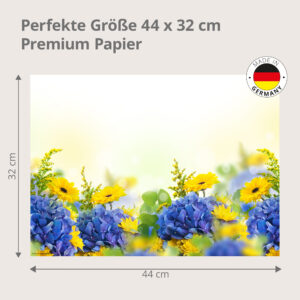 Blumen – Hortensien mix - Tischset Papier – Bild 3