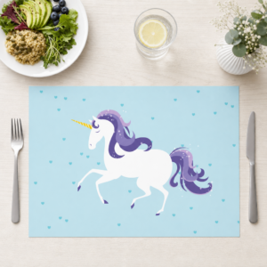 Einhorn mit lila Mähne - Tischset Papier – Bild 1