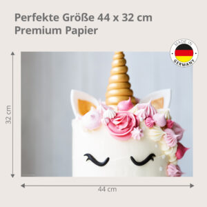 Einhorn Torte - Tischset Papier – Bild 3