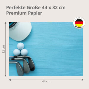 Golfschläger türkis - Tischset Papier – Bild 3