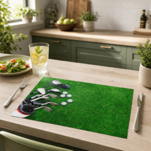 Golfschläger Bag im Rasen - Tischset Papier – Bild 2