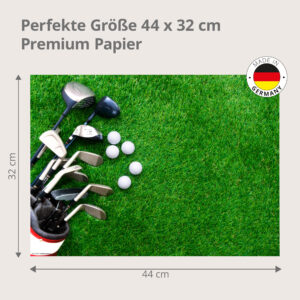 Golfschläger Bag im Rasen - Tischset Papier – Bild 3