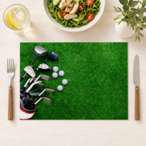 Golfschläger Bag im Rasen - Tischset Papier – Bild 1
