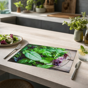 Essen - Frischer Blattsalat - Tischset Papier – Bild 2