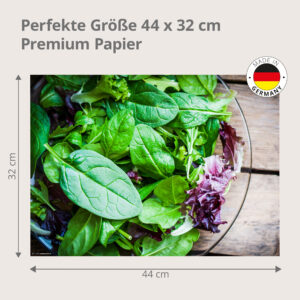 Essen - Frischer Blattsalat - Tischset Papier – Bild 3