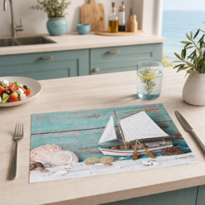 Segelboot mit Muscheln - Tischset Papier – Bild 2