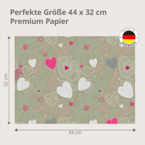 Romantische Herzchen - Tischset Papier – Bild 3