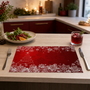 Roter Weihnachtsbaum - Tischset Papier – Bild 2