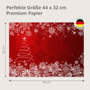 Roter Weihnachtsbaum - Tischset Papier – Bild 3