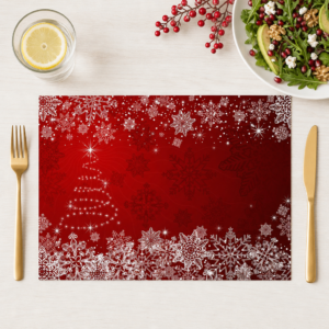 Roter Weihnachtsbaum - Tischset Papier – Bild 1