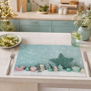 Weihnachten - Lebkuchen türkis - Tischset Papier – Bild 2