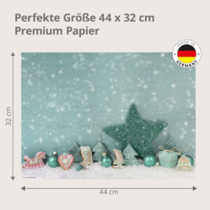 Weihnachten - Lebkuchen türkis - Tischset Papier – Bild 3