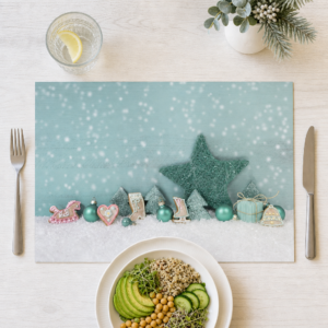 Weihnachten - Lebkuchen türkis - Tischset Papier – Bild 1