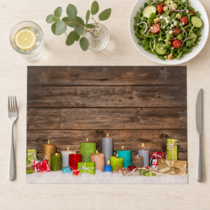 Weihnachten - Bunte Kerzen - Tischset Papier – Bild 1