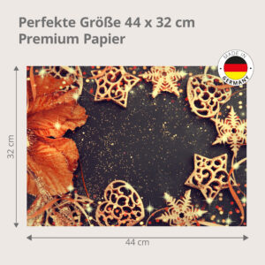 Weihnachten - Goldene Ornamente - Tischset Papier – Bild 3