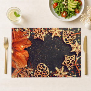 Weihnachten - Goldene Ornamente - Tischset Papier – Bild 1