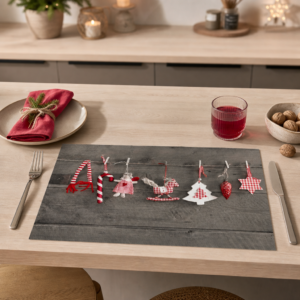 Weihnachtsdeko an der Leine - Tischset Papier – Bild 2