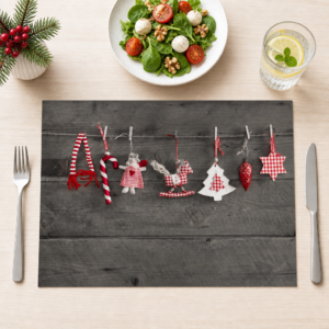 Weihnachtsdeko an der Leine - Tischset Papier – Bild 1