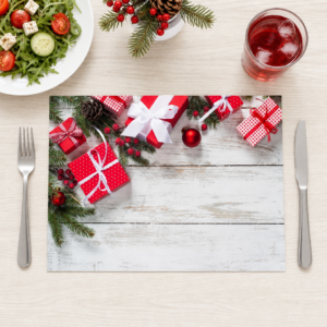 Weihnachten - Geschenke links oben - Tischset Papier – Bild 1