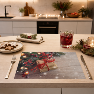 Weihnachten - Geschenke mit Schleife - Tischset Papier – Bild 2