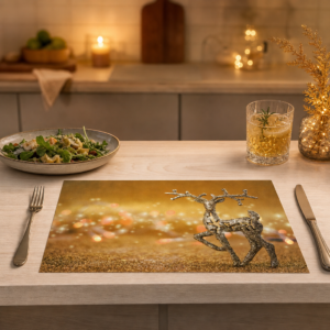 Weihnachten - Glitzer Rentier - Tischset Papier – Bild 2