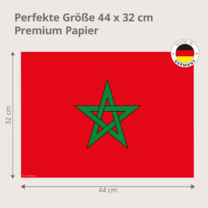 Flagge Marokko - Tischset Papier – Bild 3