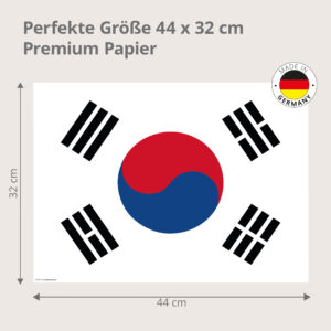 Flagge Südkorea - Tischset Papier – Bild 3