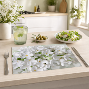 Weiße Flieder Blüten - Tischset Papier – Bild 2