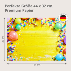 Geburtstagsfeier bunter Rahmen aus Ballons - Tischset Papier – Bild 3