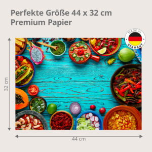 Mexikanische Küche – Papiertischsets Großpackung – Bild 3