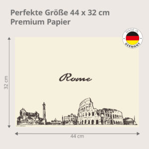 Rom Skyline - Tischset Papier – Bild 3