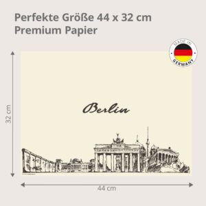 Berlin Skyline - Tischset Papier – Bild 3