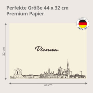 Wien Skyline - Tischset Papier – Bild 3