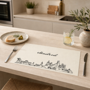 Madrid Skyline - Tischset Papier – Bild 2