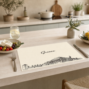 Griechenland Skyline - Tischset Papier – Bild 2