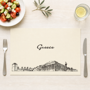 Griechenland Skyline - Tischset Papier – Bild 1