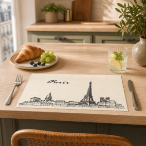 Paris Skyline - Tischset Papier – Bild 2