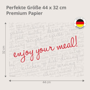 Enjoy your meal weiß - Tischset Papier – Bild 3