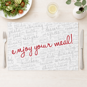 Enjoy your meal weiß - Tischset Papier – Bild 1