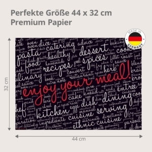 Enjoy your meal schwarz - Tischset Papier – Bild 3