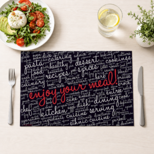 Enjoy your meal schwarz - Tischset Papier – Bild 1