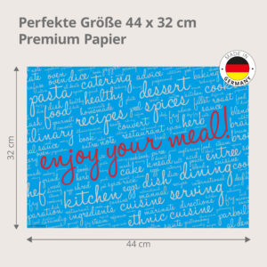 Enjoy your meal blau - Tischset Papier – Bild 3