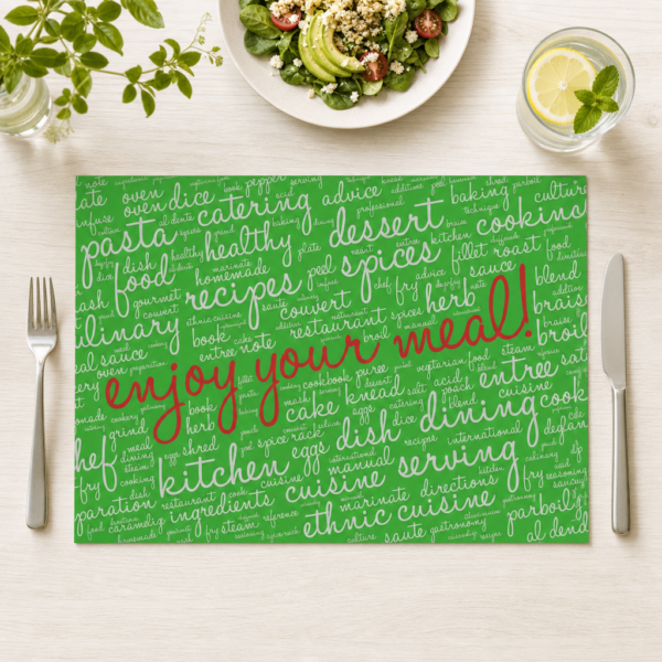 Enjoy your meal grün - Tischset Papier