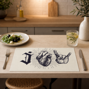 Rock Herz - Tischset Papier – Bild 2