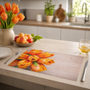 Blumen - orange Tulpen - Tischset Papier – Bild 2