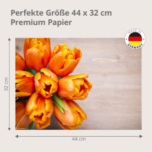 Blumen - orange Tulpen - Tischset Papier – Bild 3